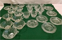 set Clear depression dishes, small bowls, plates,