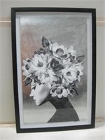 16"x 24" Framed Collage Floral Woman Print