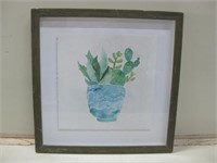 214"x 14" Framed Shadowbox Cactus Print