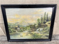 Framed print ‘Sawmill in Steiermark’ approx
