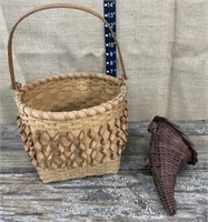 Pretty sweet grass basket & cornucopia basket