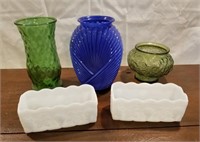 Retro glassware vases