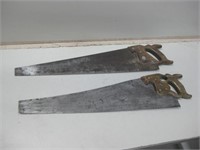 Two 29" Long Vtg Hand Saws Pictured Untested