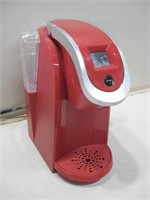 Red Keurig 2.0 Single Cup Maker Powers Up