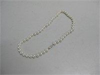 Vtg Beaded Faux Pearl Necklace Unmarked