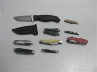 Nine Assorted Knives & Multi Tools Pictured
