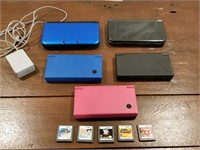 5 Nintendo's DS  with games