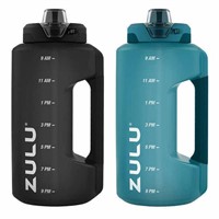 ZULU Half Gallon Water Bottles with Hydration Trac