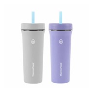 Thermoflask 32Oz Insulated Standard Straw 2Pack-