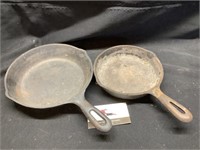 8 and 6in Cast Iron Skillets