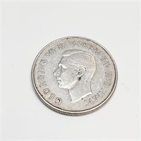 Silver 1945 Canadian 50 Cent Coin SJC