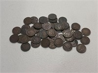 Indian Head Penny Roll (50 Indian Pennies)
