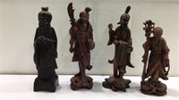 4 Wooden Figurines Made in Japan Q11C
