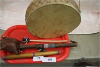 LOT NATIVE AMERICAN MUSICAL INSTRUMENTS