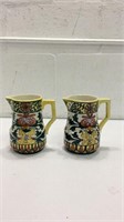 2 Hand painted pitchers from Spain K13C