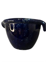 Bennington Potters Blue Agate Bowl Marked 1880