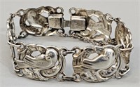Marked Sterling Silver Dove Design Bracelet
