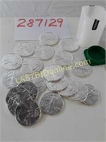 20 Brilliant Uncirculated 2023 Silver Eagle Coins