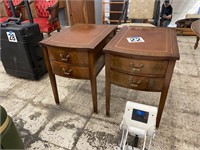 PAIR OF VINTAGE TWO DRAWER NIGHT STANDS 24 X 16