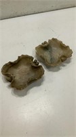 Pair of Carved Soapstone Dishes U15A