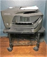 HP Office Jet Pro Printer on Rolling Cart