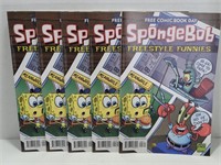 2013 Spongebob Freestyle Funnies Comics 5 Units