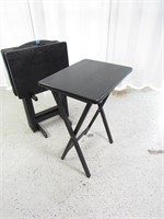 Black Wooden Tv Trays w/ Stand