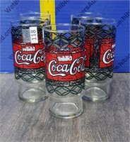 5 Coca-Cola Glasses