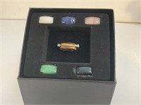 Sterling Silver Ring With Interchangeable Stones