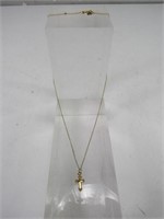 14k Mini Cross Necklace