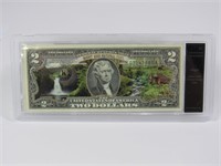 $2 Bill Oregon Mount Hood- Authenticated
