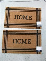 (2) New! "Home" Outdoor Mats 18x30in