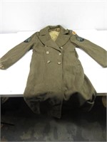 WWII Military Coat w/ Patches