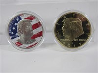 2019 & American Flag Donald Trump Coins