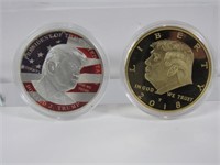 2018 & American Flag Donald Trump Coins
