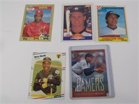 (5) Baseball Cards- Rodriguez, Biggio, & More
