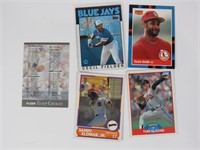 (5) Baseball Cards- Ryan, Smith, Glavine, & More