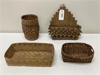 4 Mohawk Ash Splint Baskets