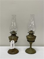 Pair of Perkins & House Safety Lamps
