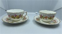 2 Coalport Cups & Saucers " Marilyn "