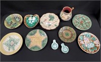 Collection of Antique Majolica - 15 pieces