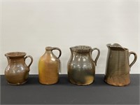 4 Pieces of Brown Stoneware