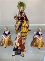 Victorian Place Card Holder Porcelain Figurines