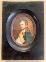 Antique Mini Napoleon Portrait SIGNED Delcroix