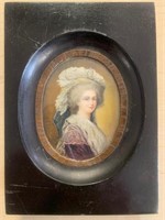 Antique Victorian Miniature Oil Portrait Painting