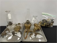 Antique Oil Lamps, Parts & Accessories