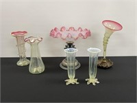 Hand Blown Victorian Art Glass - 6 pieces