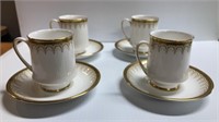 4 PARAGON FINE BONE CHINA CUPS AND SUACERS