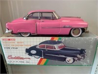 Tin Toy Friction 10" Pink Cadillac w Box