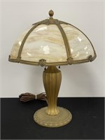 Caramel Slag Glass Table Lamp